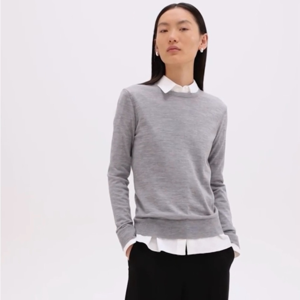 Theory Crewneck Sweater in Regal Wool